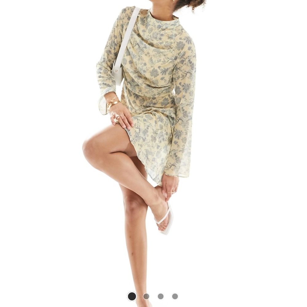 ASOS Floral High Neck Mini Dress
